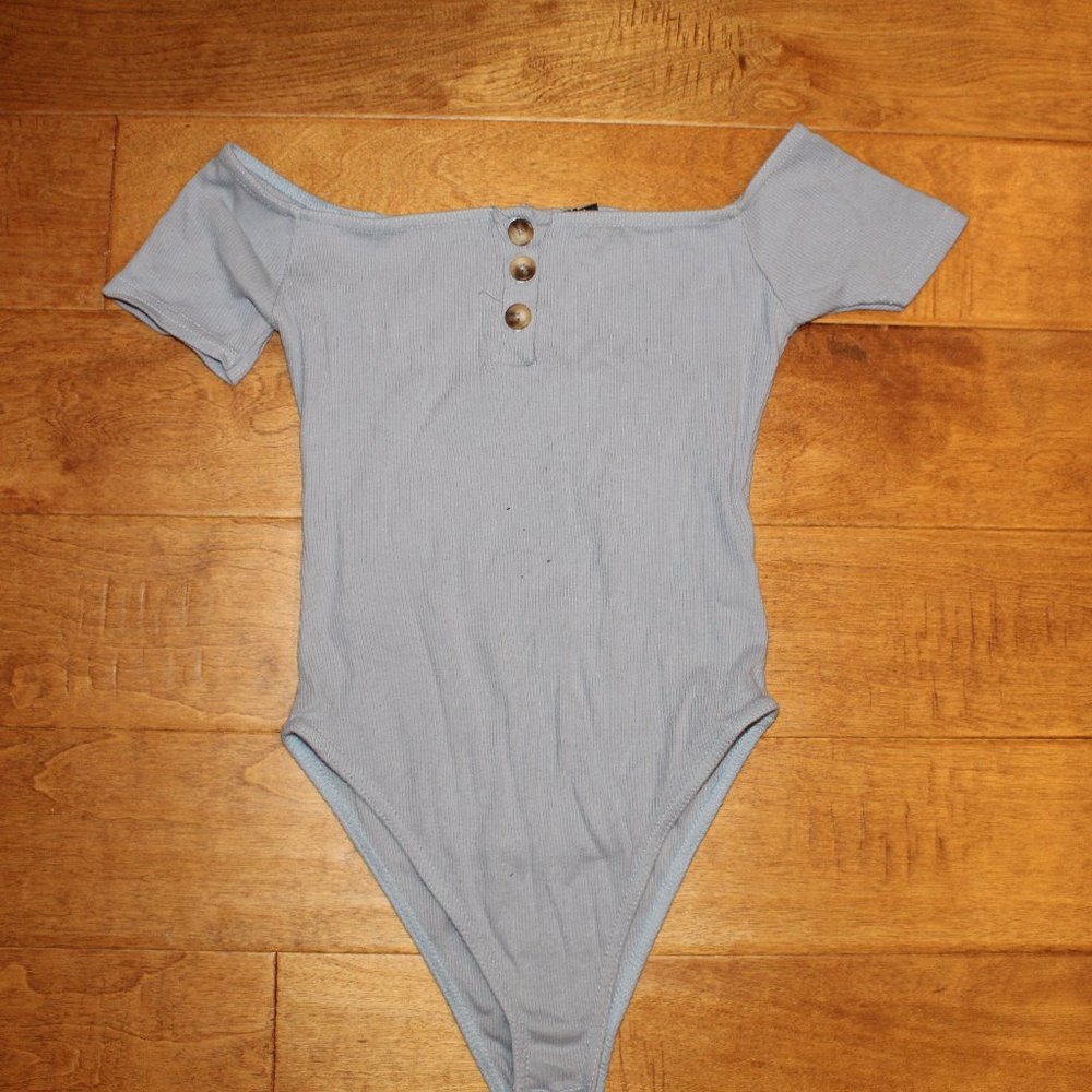 Nasty Gal Baby Blue Bodysuit